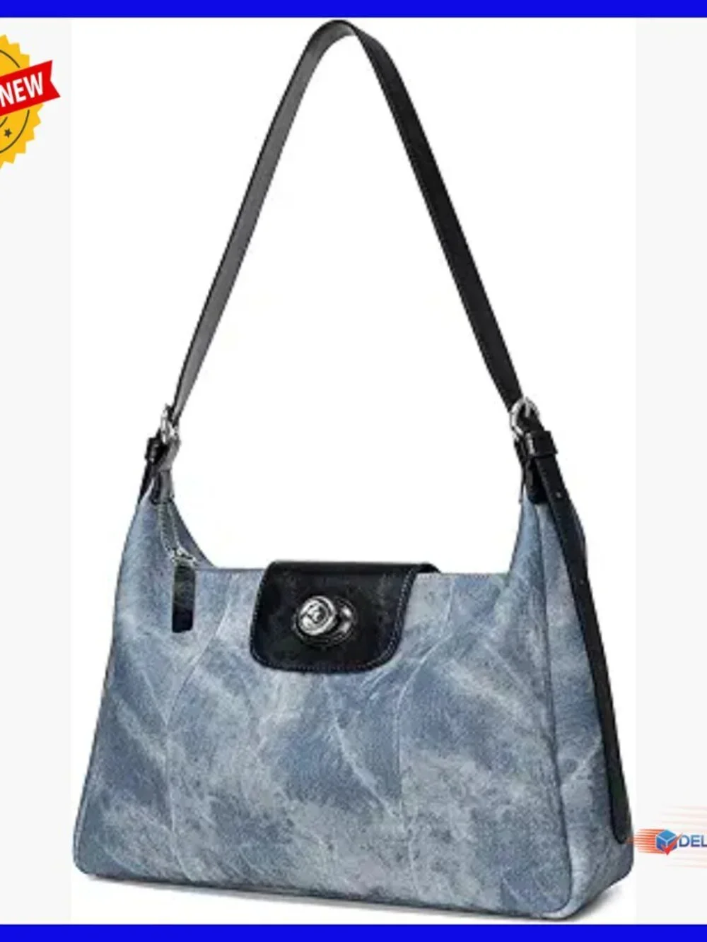 Large Leather Hobo Tote Crossbody Bag Adjustable Strap Everyday Use